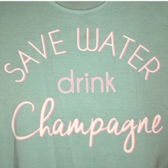 0X Save Water, Drink Champagne Short Sleeve Tee - Picture 4 of 6